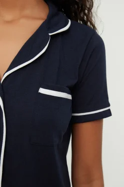 Trendyol Conjunto de pijama camisero corto^Mujer Pijamas