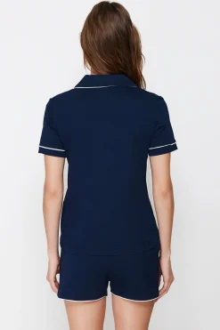 Trendyol Conjunto de pijama camisero corto^Mujer Pijamas