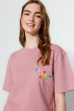 Trendyol Conjunto de pijama corto liso^Mujer Pijamas