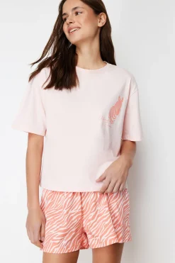 Trendyol Conjunto de pijama corto animal print^Mujer Pijamas