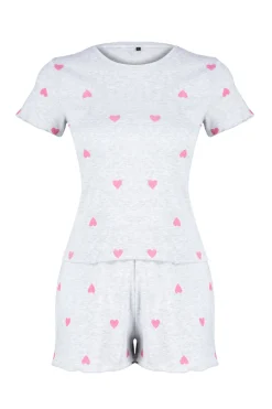 Trendyol Conjunto de pijama corto corazones^Mujer Pijamas