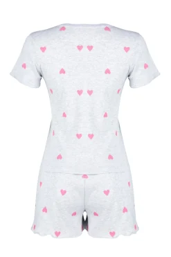 Trendyol Conjunto de pijama corto corazones^Mujer Pijamas