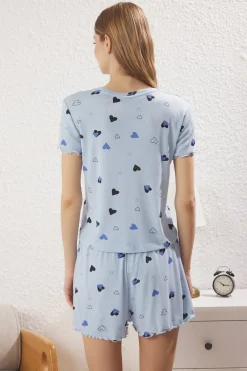 Trendyol Conjunto de pijama corto corazones^Mujer Pijamas