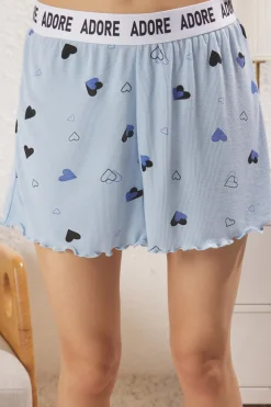 Trendyol Conjunto de pijama corto corazones^Mujer Pijamas