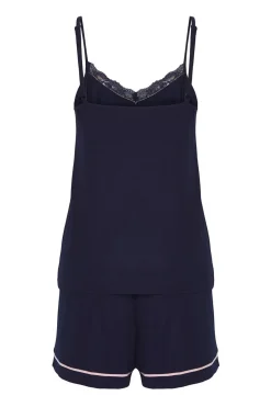 Trendyol Conjunto de pijama corto lencero lazos^Mujer Pijamas