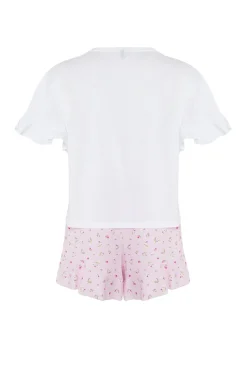 Trendyol Conjunto de pijama corto volantes floral^Mujer Pijamas