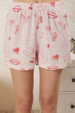 Trendyol Conjunto de pijama corto amor^Mujer Pijamas