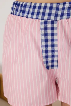 Trendyol Conjunto de pijama corto rayas^Mujer Pijamas