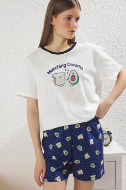 Trendyol Conjunto de pijama corto aguacates^Mujer Pijamas