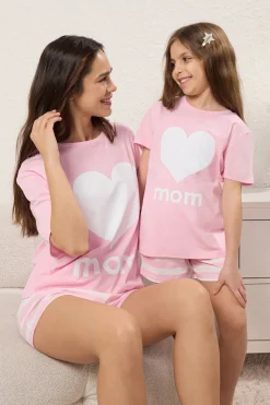 Trendyol Conjunto de pijama corto rayas "Mom"^Mujer Pijamas
