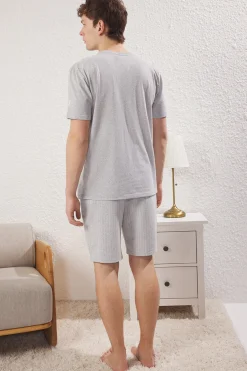 Trendyol Conjunto de pijama corto rayas^Hombre Total Look|Pijamas