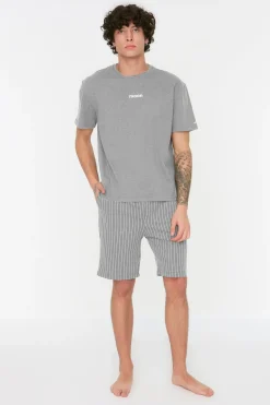 Trendyol Conjunto de pijama corto rayas^Hombre Total Look|Pijamas