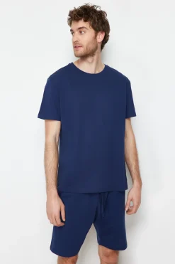 Trendyol Conjunto de pijama corto liso^Hombre Total Look|Pijamas