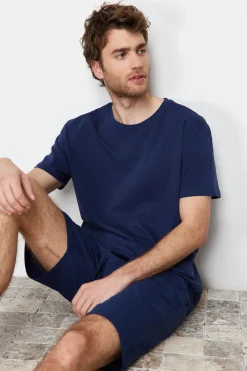 Trendyol Conjunto de pijama corto liso^Hombre Total Look|Pijamas