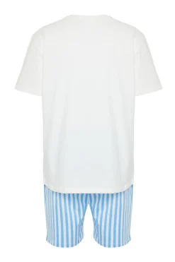 Trendyol Conjunto de pijama corto rayas^Hombre Pijamas