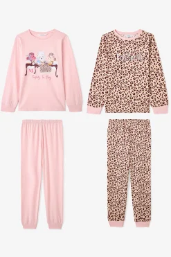 Penti Conjunto de pijama de manga larga de 2 piezas con de leopardo para ni&ntilde;as^Niños Pijamas