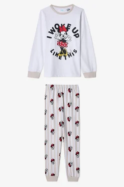 Penti Conjunto de pijama de manga larga de 2 piezas con estampado de Minnie Mouse para ni&ntilde;as^Niños Pijamas|Licencias