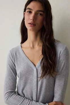 Penti Conjunto de pijama de manga larga con cuello en V y efecto t&eacute;rmico Dahlia.^Mujer Pijamas