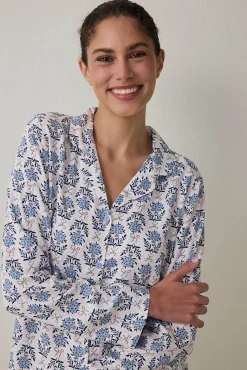Penti Conjunto de pijama de manga larga con estampado de flores es^Mujer Pijamas