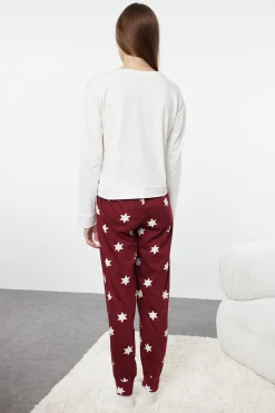 Trendyol Conjunto de pijama estrellas blanco y rojo^Mujer Pijamas