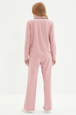 Trendyol Conjunto pijama camisero bolsillo animales^Mujer Pijamas