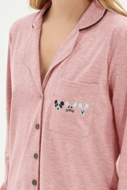 Trendyol Conjunto pijama camisero bolsillo animales^Mujer Pijamas