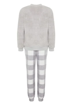 Trendyol Conjunto pijama polar cuadros^Mujer Pijamas