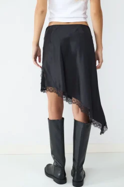 Balmohk Falda asim&eacute;trica satinada^Mujer Faldas