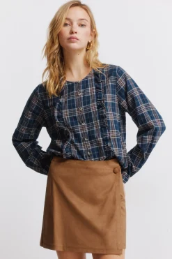 Springfield Falda corta antelina^Mujer Faldas