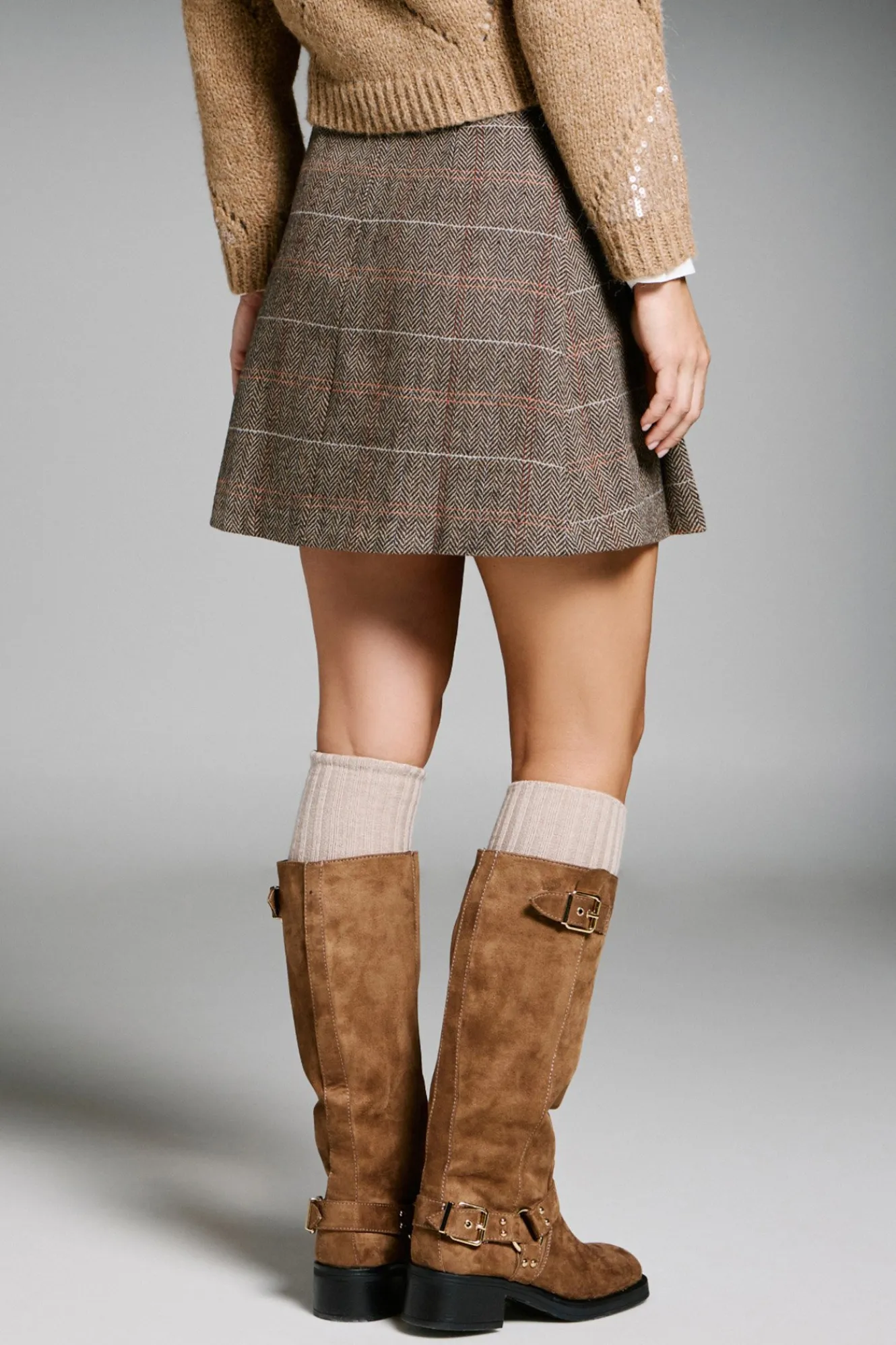 Only Falda corta cuadros de tablas^Mujer Faldas|Total Look