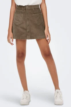 Only Falda corta de pana^Mujer Faldas