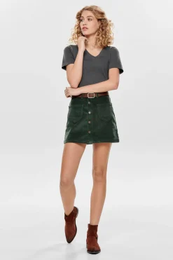 Only Falda corta de pana^Mujer Faldas