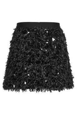 Only Falda corta de plumas y lentejuelas^Mujer Faldas