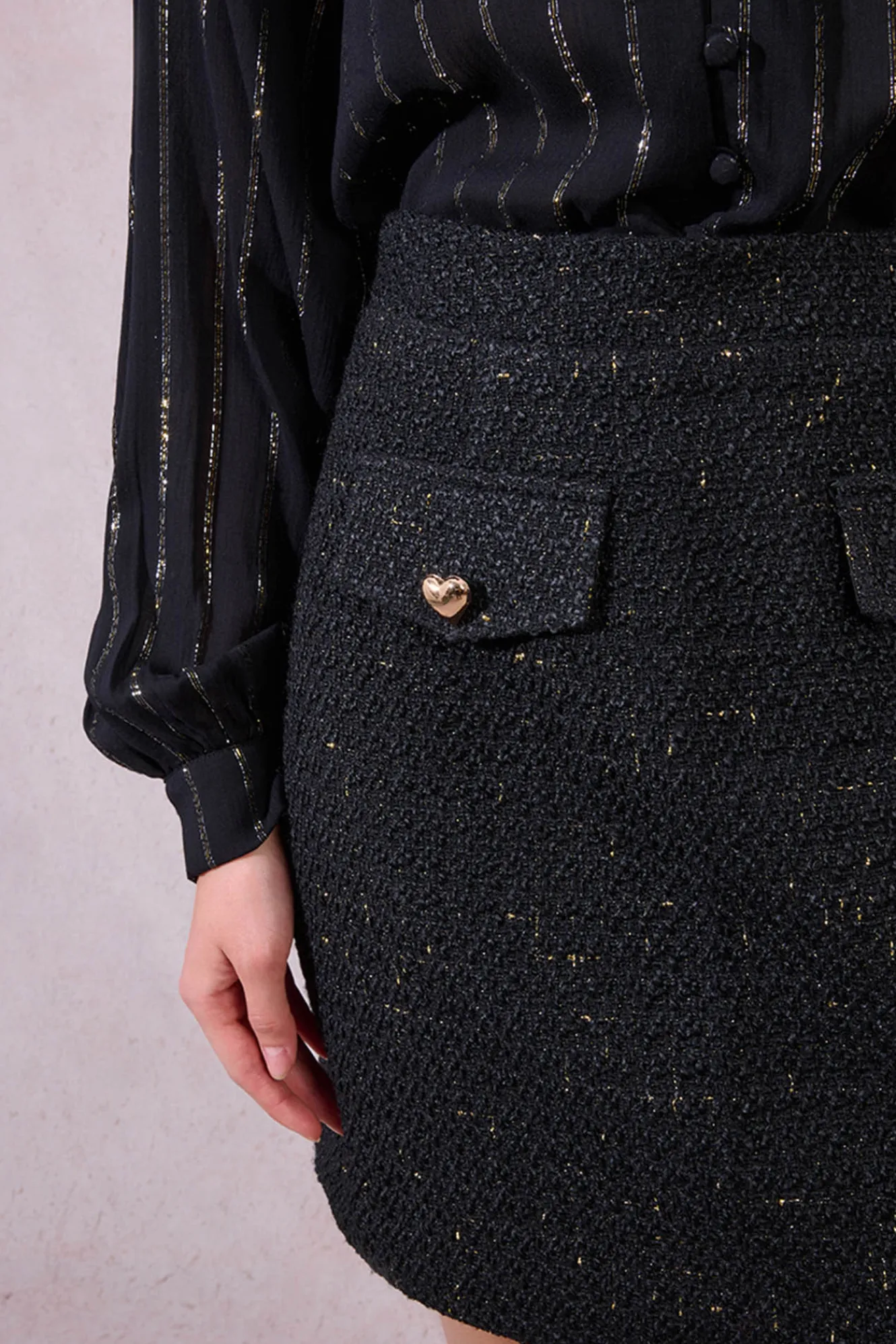 Molly Bracken Falda corta detalle corazones^Mujer Faldas