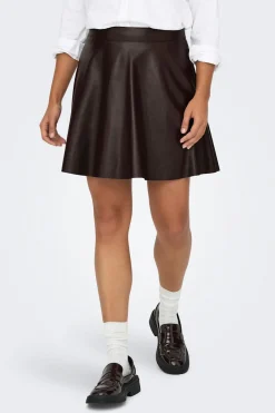 Only Falda corta piel vegana^Mujer Faldas