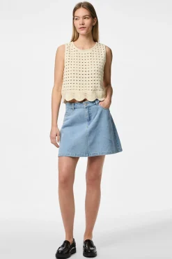 Pieces Falda corta vaquera^Mujer Faldas