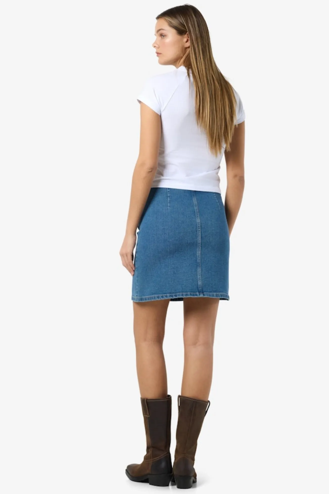 Noisy May Falda corta vaquera con abertura lateral^Mujer Faldas