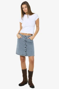Noisy May Falda corta vaquera con detalle de botones^Mujer Faldas