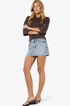 Noisy May Falda corta vaquera con efecto desgastado^Mujer Faldas