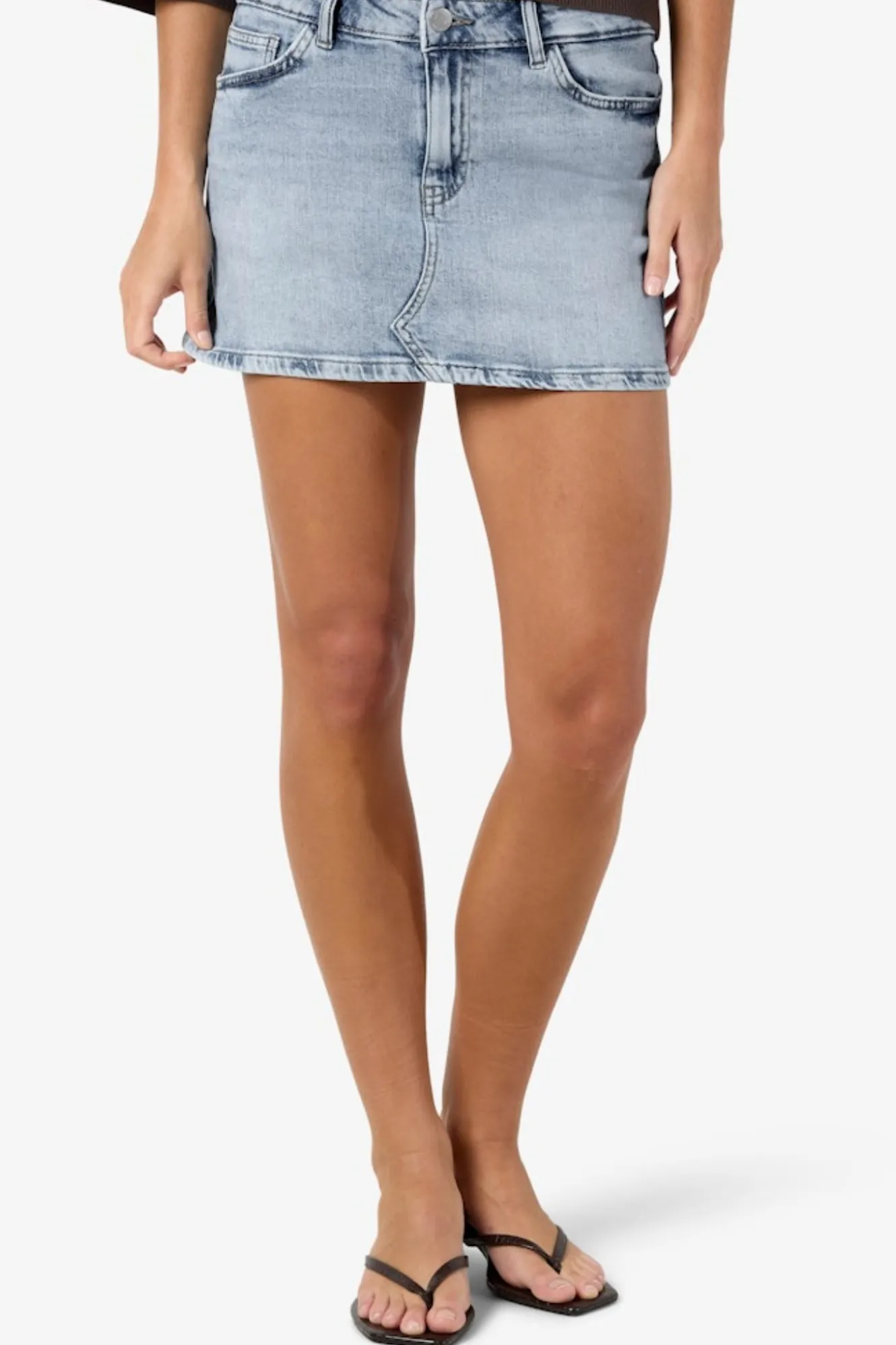 Noisy May Falda corta vaquera con efecto desgastado^Mujer Faldas