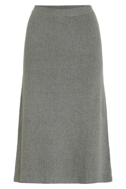 Vila Falda de punto canalé midi^Mujer Faldas|Basic Bar
