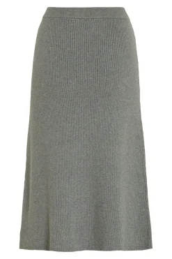 Vila Falda de punto canalé midi^Mujer Faldas|Basic Bar