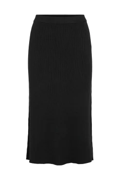 Vila Falda de punto canalé midi^Mujer Faldas|Basic Bar