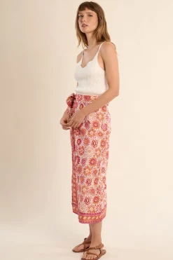 Molly Bracken Falda larga con estampado y lazada^Mujer Faldas