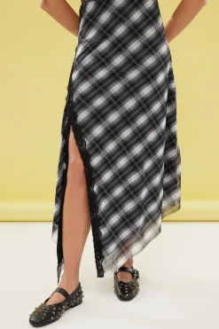 Trendyol Falda larga detalle encaje^Mujer Faldas