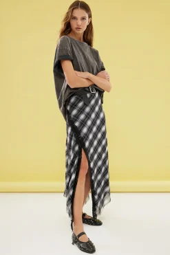 Trendyol Falda larga detalle encaje^Mujer Faldas