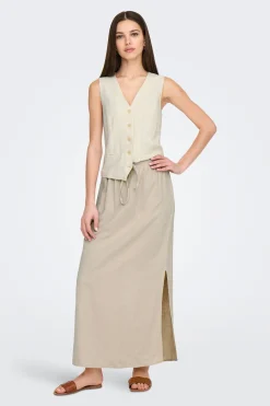 JDY Falda larga lino^Mujer Lino|Faldas