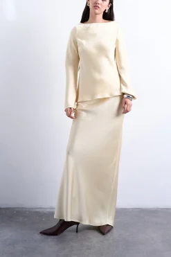 Topshop Falda larga satinada.^Mujer Faldas|Total Look