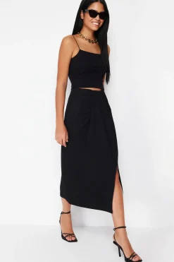 Trendyol Falda maxi abertura^Mujer Faldas