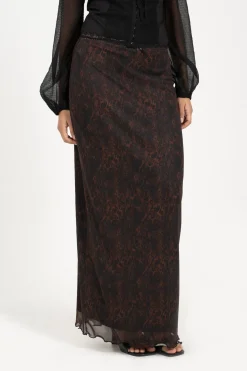 Brave Soul Falda maxi con malla^Mujer Faldas